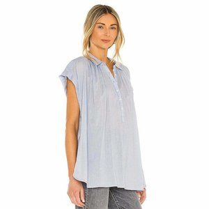 COPY - Nili Lotan Normandy Tunic Airy Effortless Solid Cotton Blouse Top M